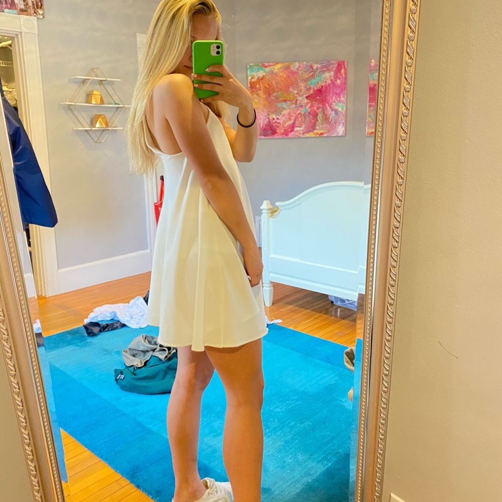 White flowy dress